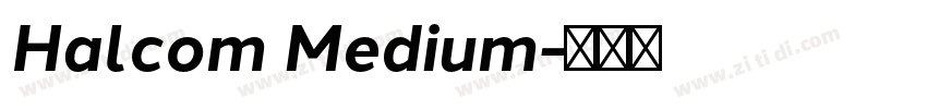 Halcom Medium字体转换